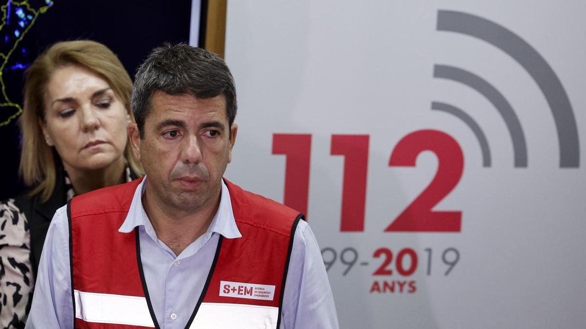 Mazón, en el Cecopi el pasado 30 de octubre, un día después de la riada.
