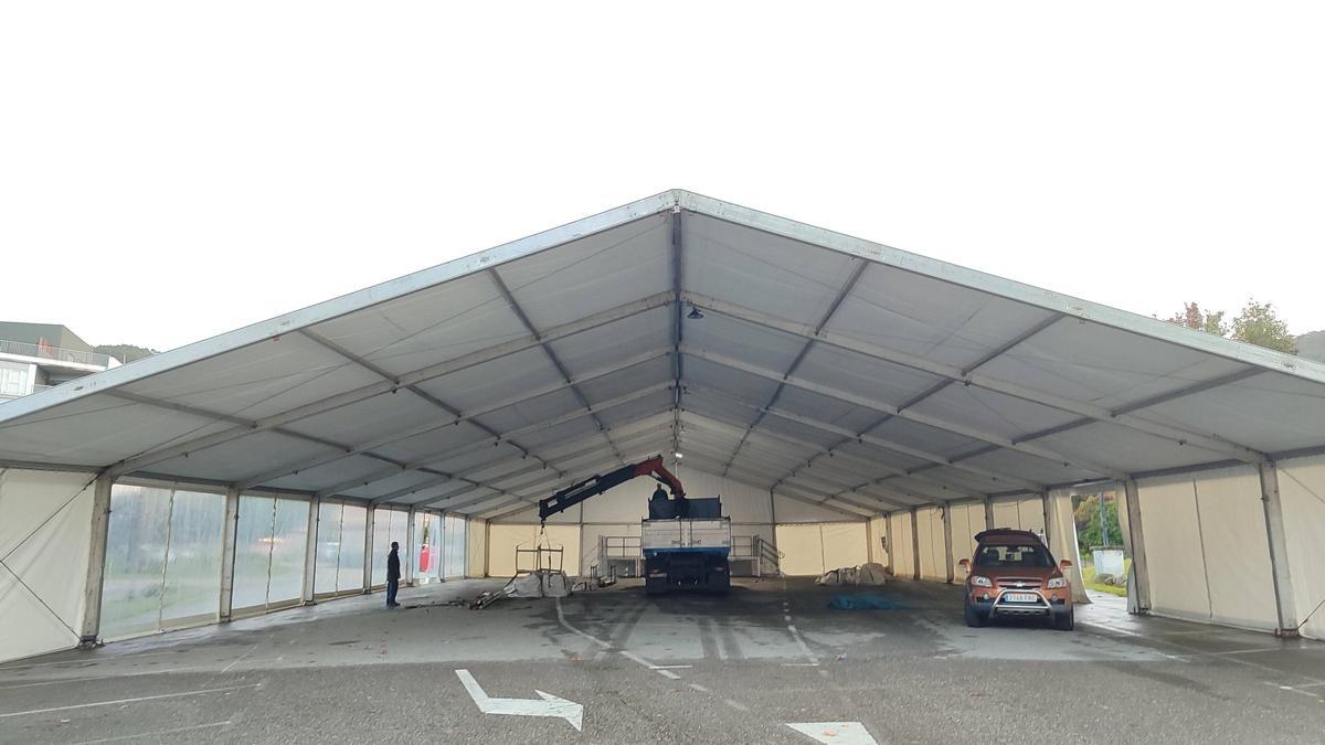 Carpa de As Lagoas, que acogerá varios actos de las Festas de San Martiño.