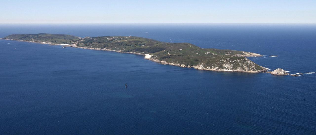 Una vista aérea de la isla de Ons, dentro del Parque Nacional Illas Atlánticas.