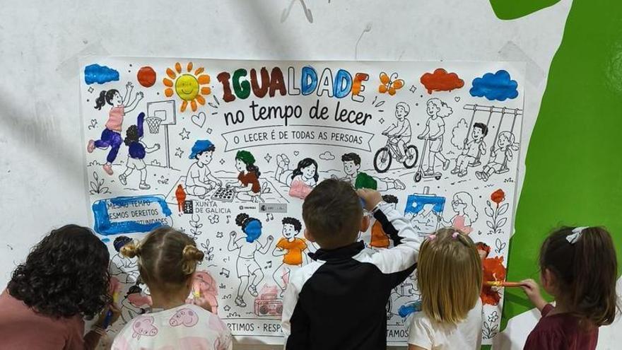 Sobre 300 niños participaron en la ludoteca de verano de Caldas de Reis
