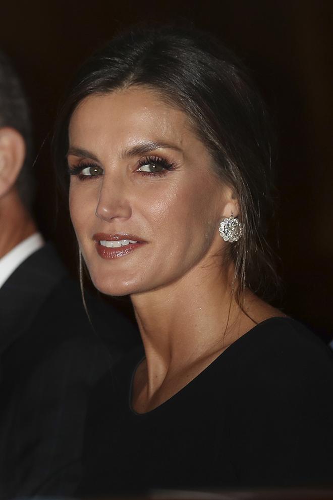 Primer plano de Letizia Ortiz durante el concierto Premios Princesa de Asturias