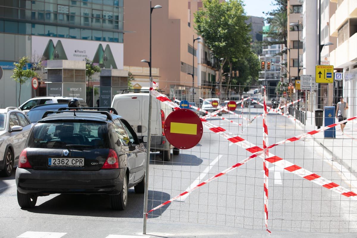 Obras en el centro de Ibiza