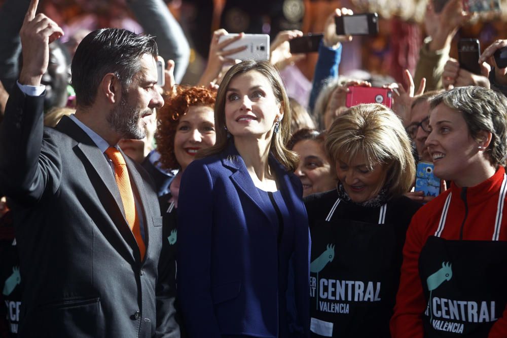 Los Reyes en el Mercado Central de Valencia