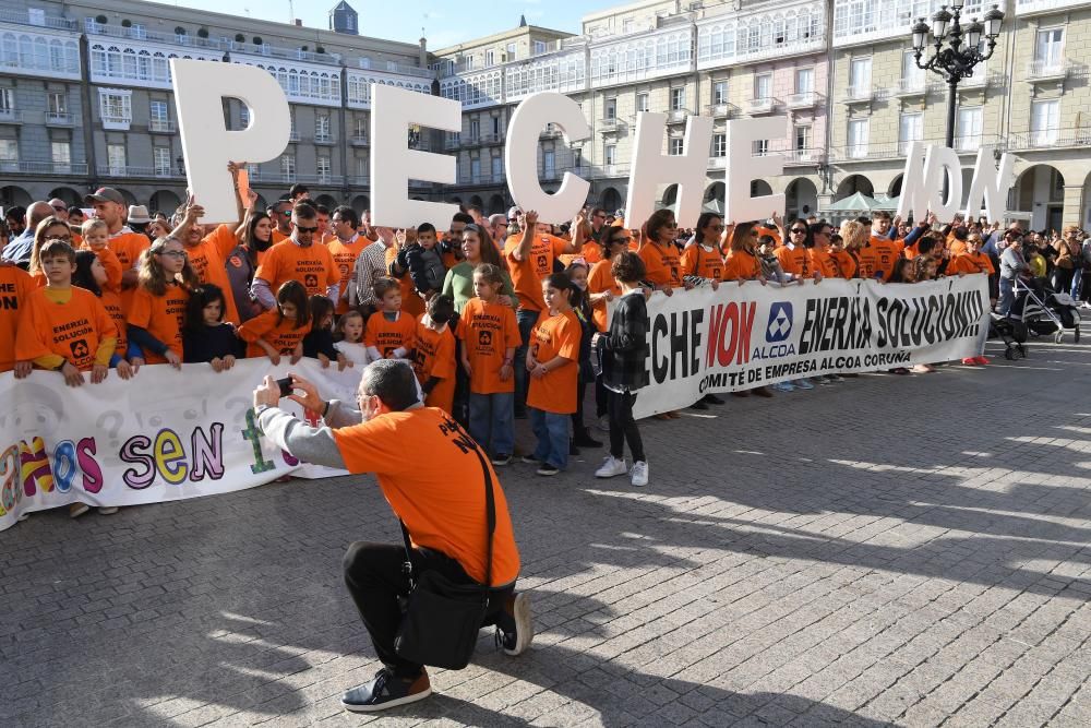 Concentración contra el cierre de Alcoa