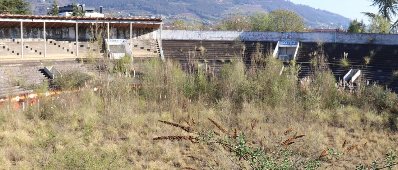 Estado actual de la plaza de toros de Oviedo.