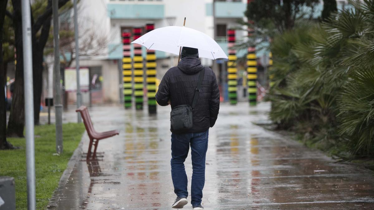 Lluvia ayer en Ibiza