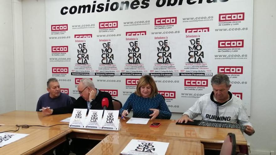 Los sindicatos de Zamora anunciando la manifestación convocada