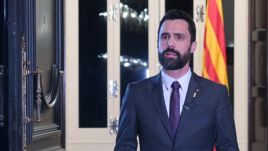 Roger Torrent, durant el seu discurs d&#039;anit.