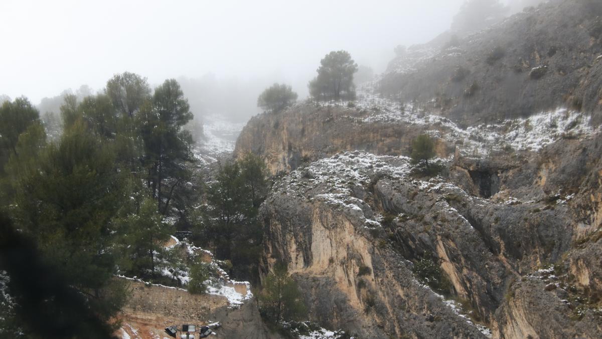 Nieve en los alrededores de Alcoy el pasado viernes.