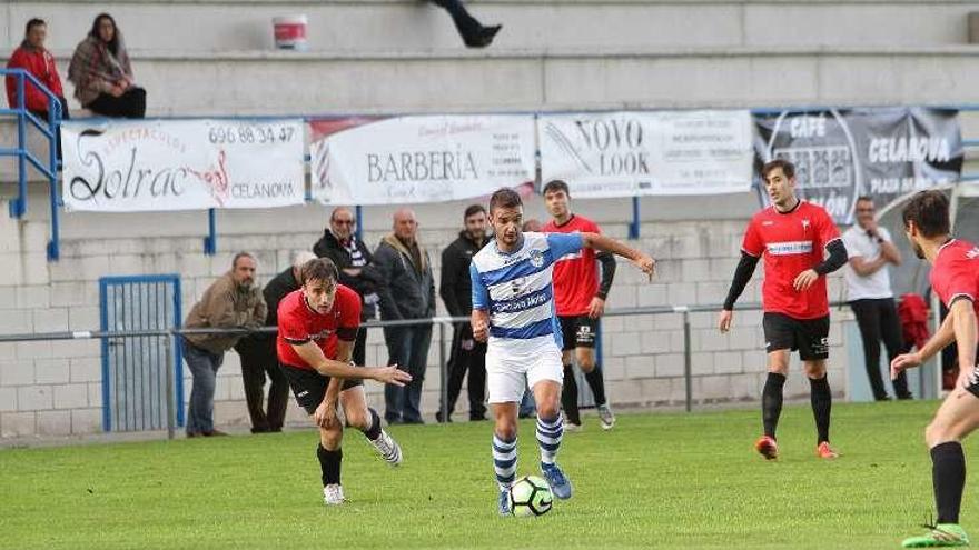 El Antela se llevó los tres puntos de Celanova. // Iñaki Osorio