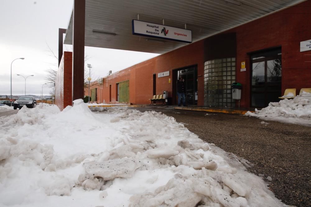 Efectos del temporal de nieve en Requena