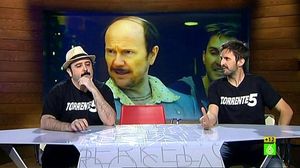 Els actors Carlos Areces i Julián López, a ‘El intermedio’ (La Sexta), en silenci sobre ’Torrente 5’.