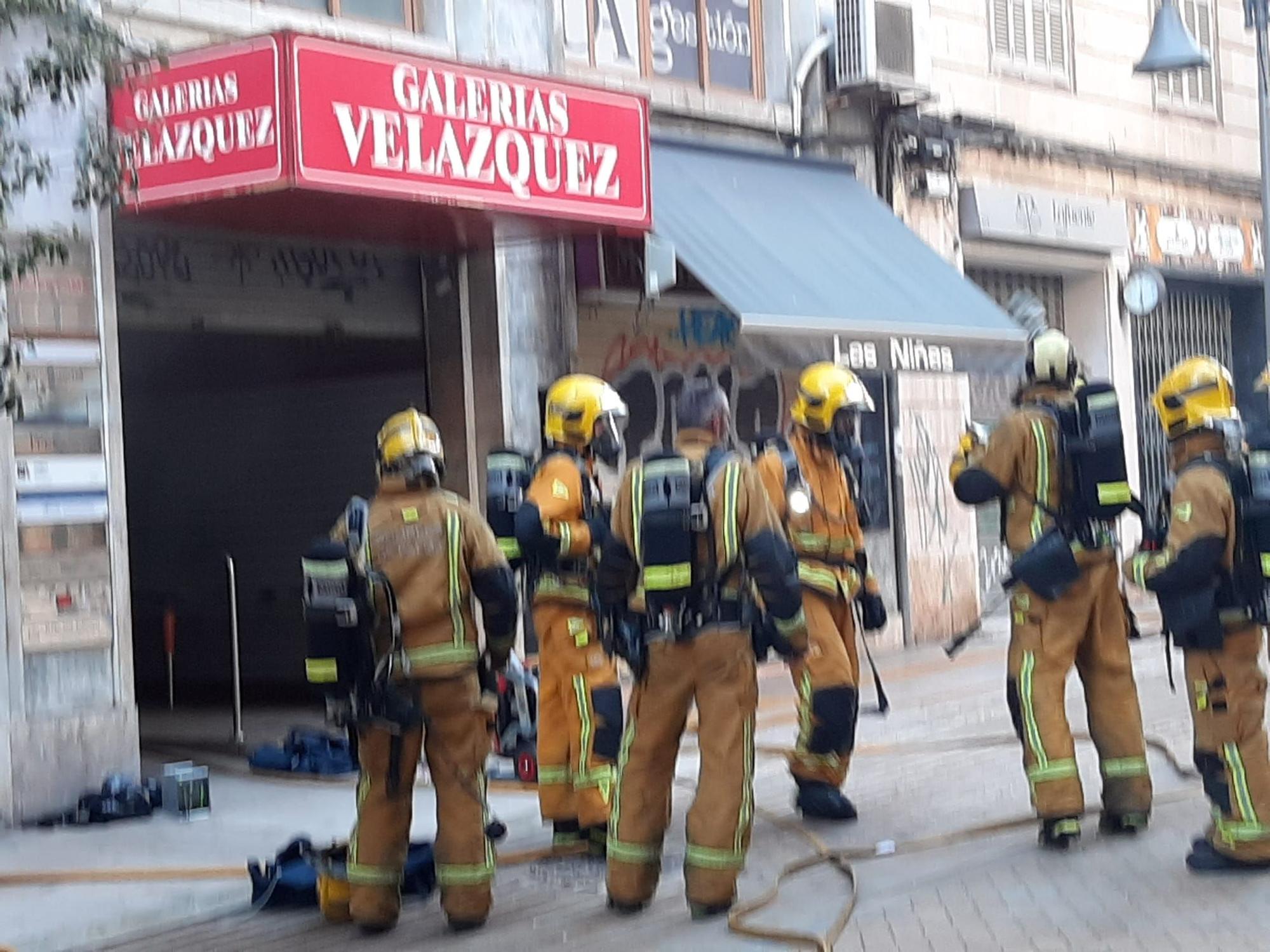 Incendio en las Galerías Velázquez de Palma