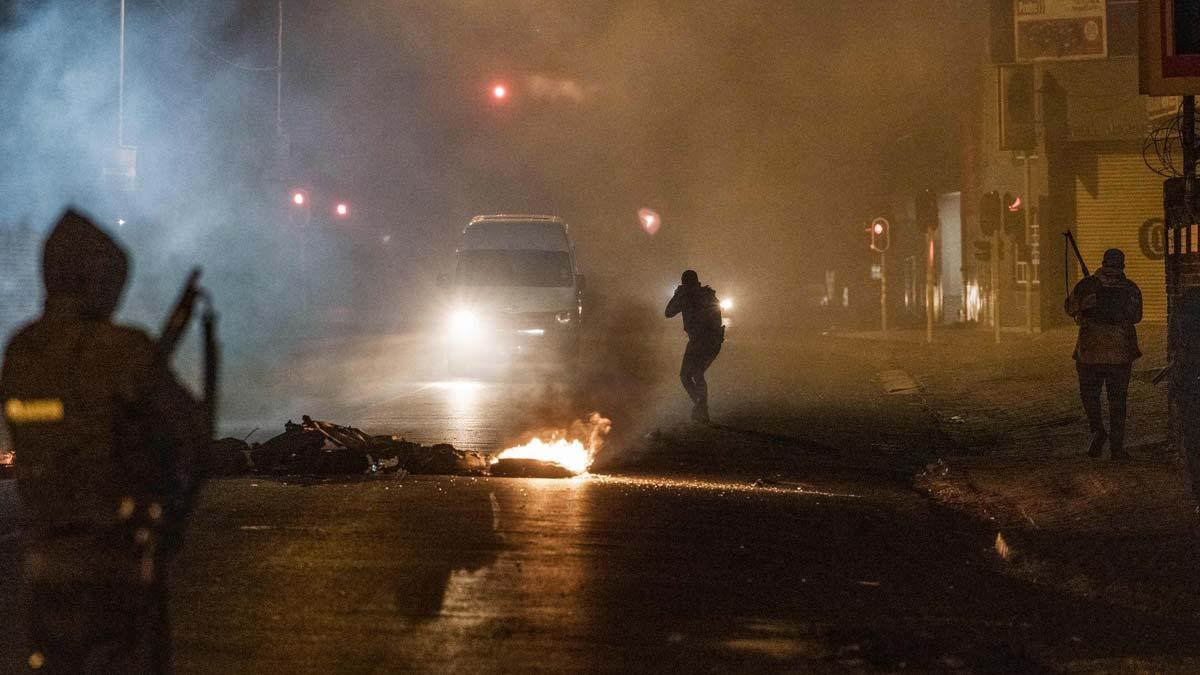 Disturbios en Johannesburgo (Sudáfrica).