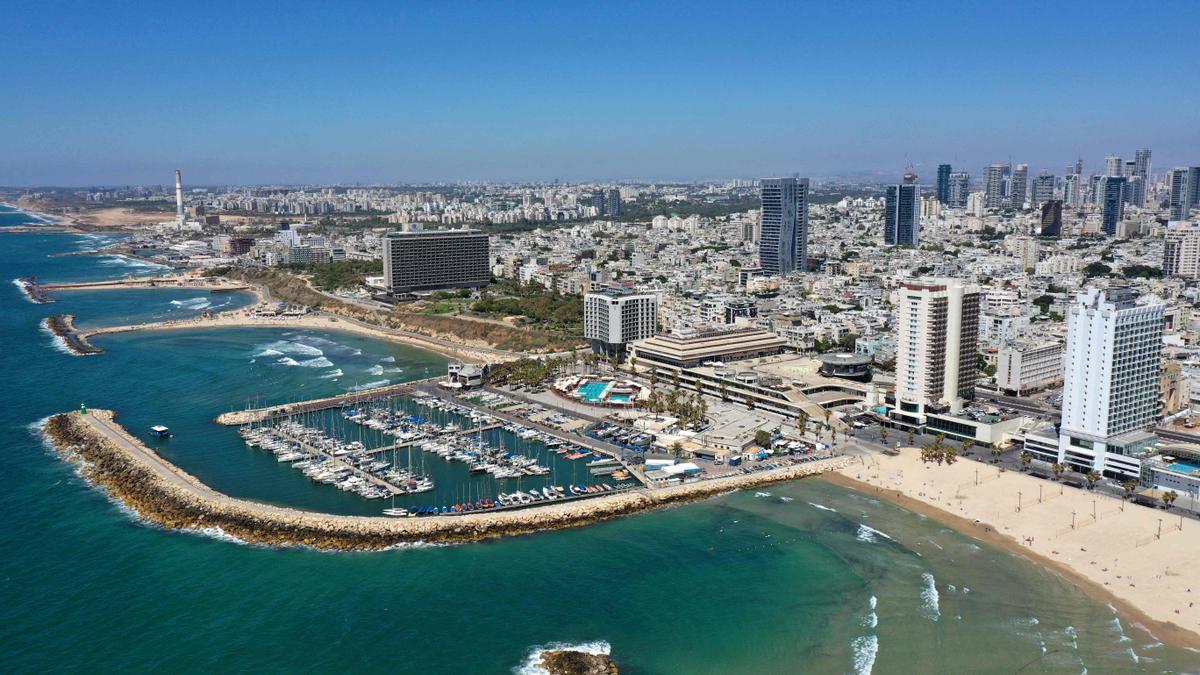 Vista aérea de la ciudad de Tel Aviv.