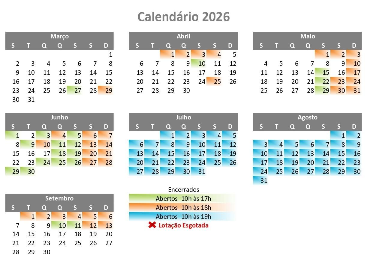 Calendario del parque de atracciones Magikland en 2026.