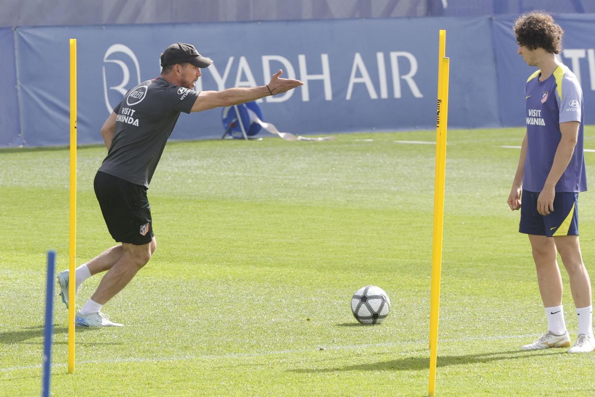 Simeone, en la previa del Sevilla-Atlético.