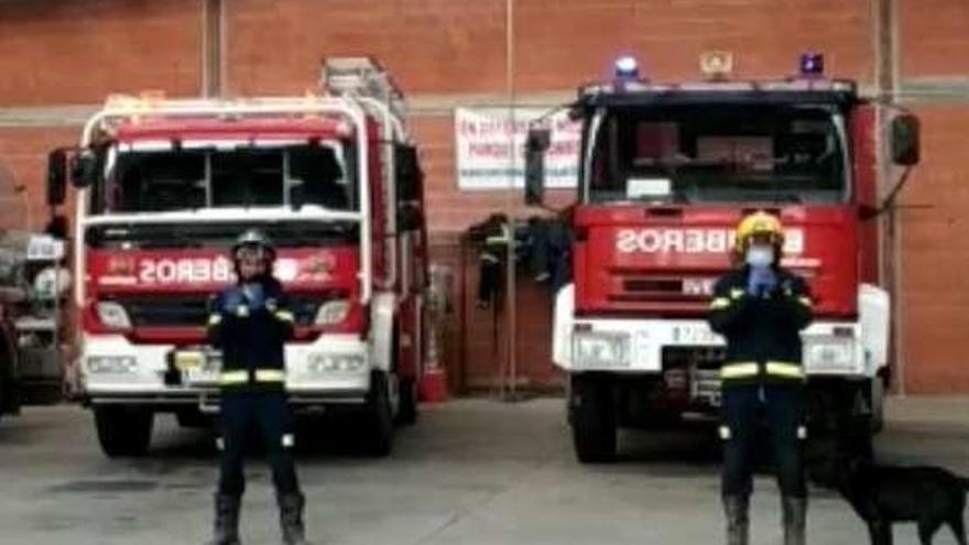 Los bomberos de Aliste recuerdan a su paisano