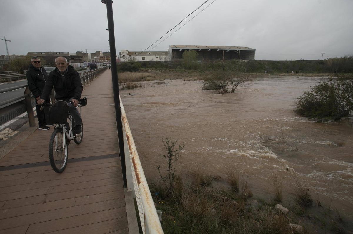 Cauce del Palància tras uno de los últimos episodios de lluvias intensas.