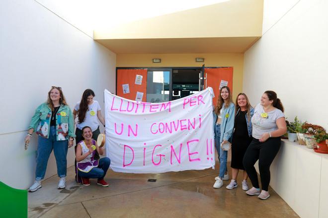 Protesta de las educadoras de infantil de 0 a 3 años en Ibiza