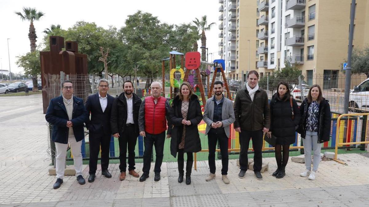 Carrasco durante la visita a la obra, este miércoles.