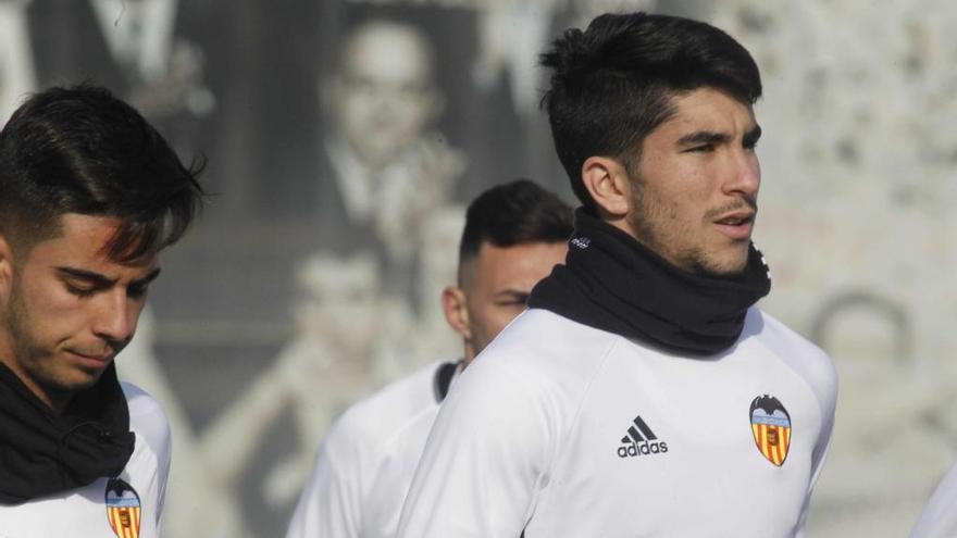 Carlos Soler, en un entrenamiento