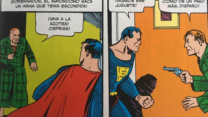 Dos viñetas extraídas del volumen homenaje «Action Comics: 80 años de Superman».