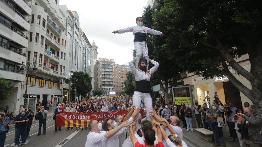 Así han sido las manifestaciones antifascistas del 9 d&#039;Octubre en València