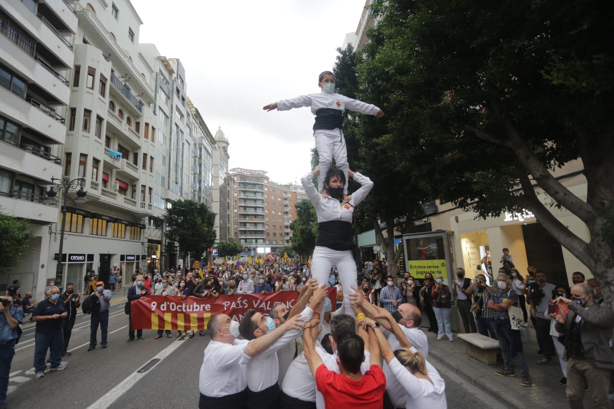 Así han sido las manifestaciones antifascistas del 9 d'Octubre en València