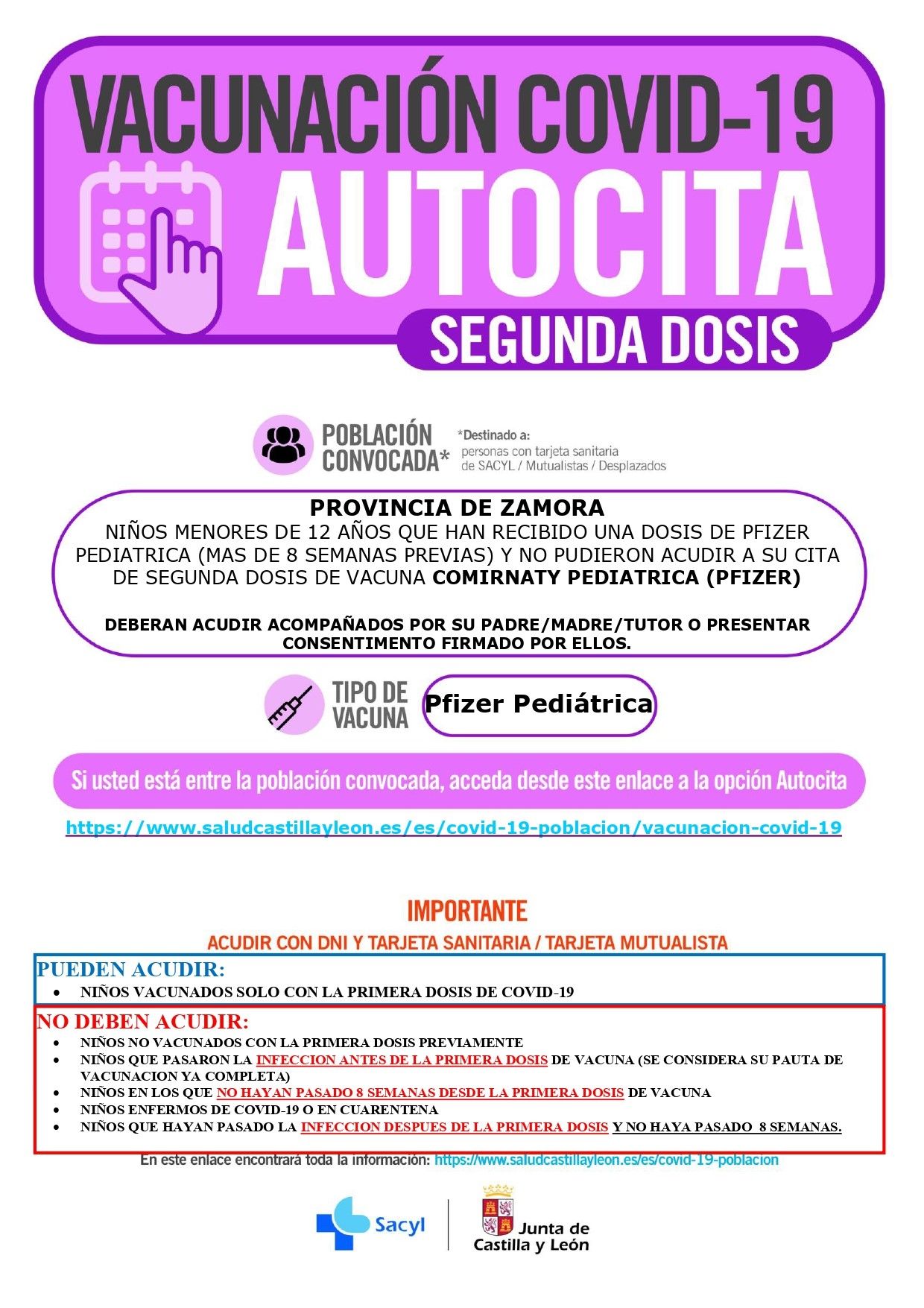 Vacunación por autocita, prevista para el día 27 de julio