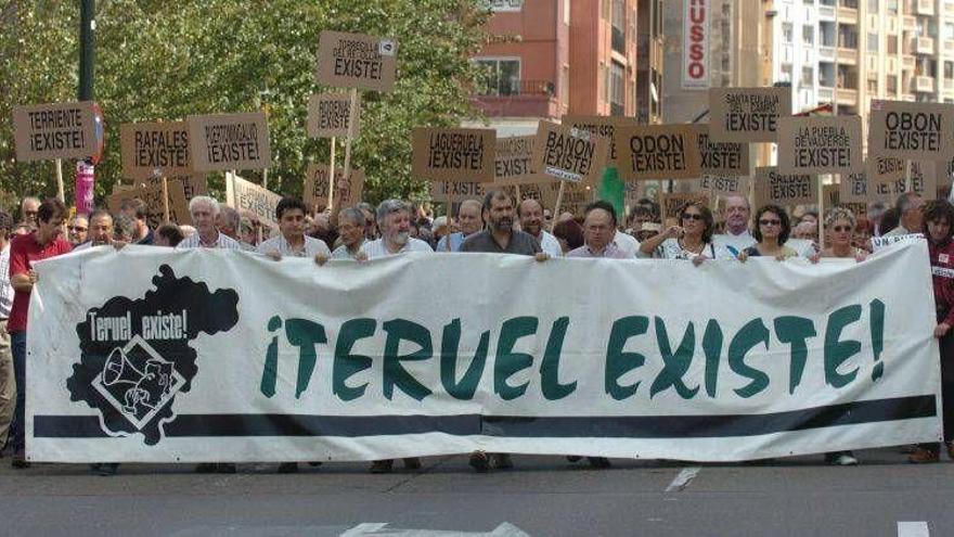 Teruel Existe convocará una gran manifestación en Zaragoza en mayo