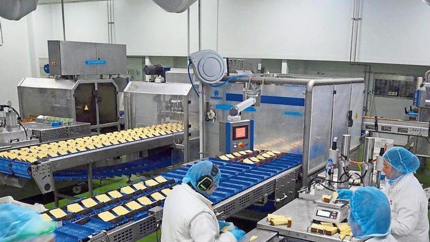 Interior de la fábrica Quesos El Pastor, en Santa Cristina de la Polvorosa.