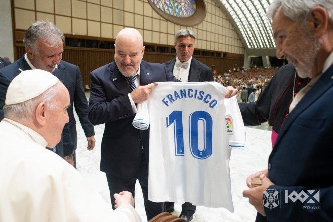 Visita del CD Tenerife al Papa