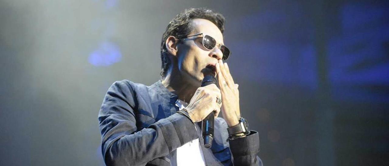 Marc Anthony, durante un concierto en La Coruña.