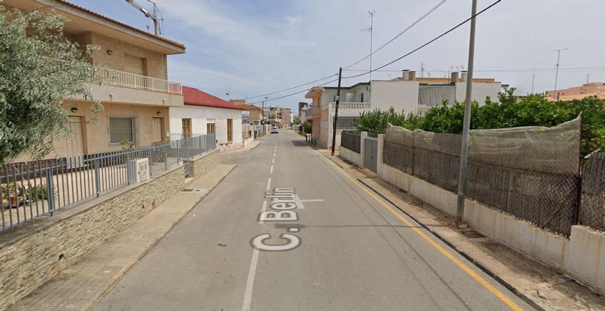 Calle Berlín, en Lo Pagan.