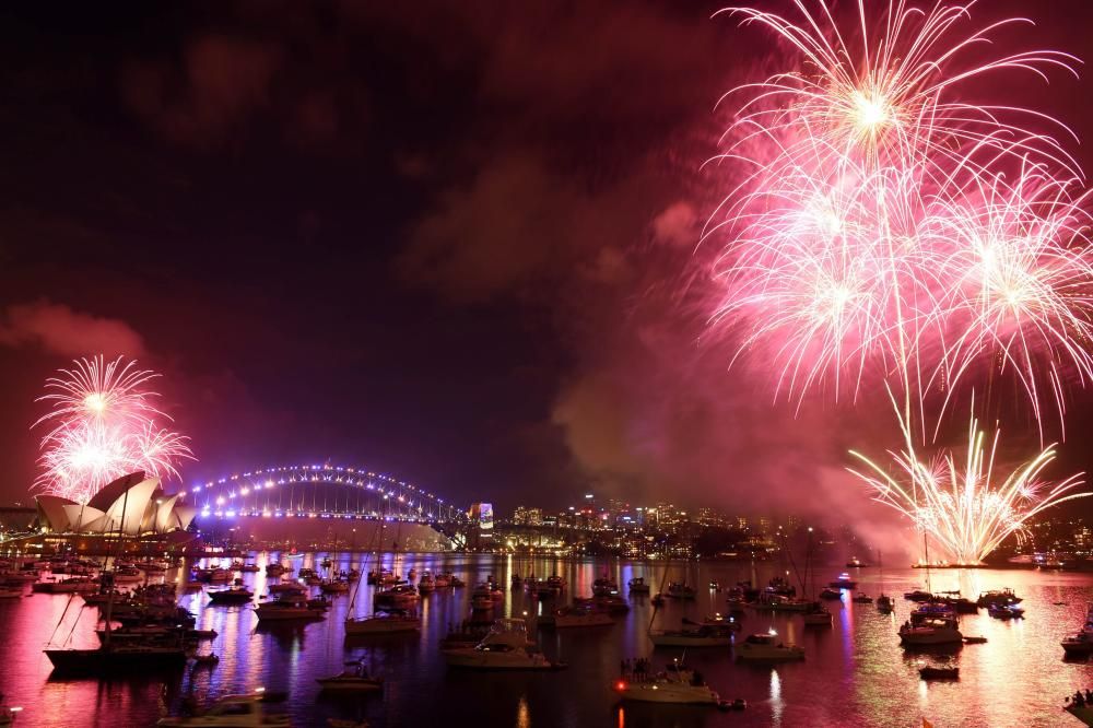 Celebración de Fin de Año en Sydney, Australia.