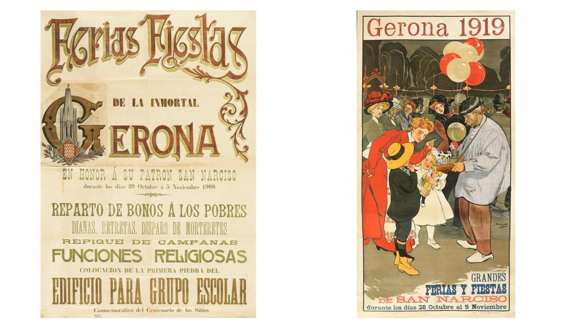 Girona compra dos cartells de Fires dels anys 1908 i 1919