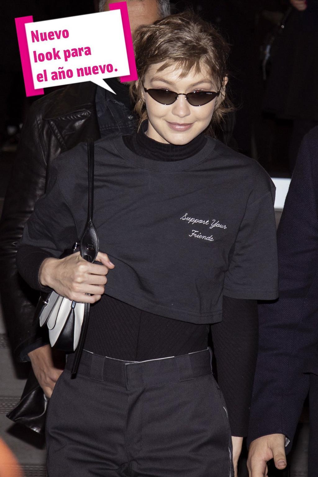 Gigi Hadid con el pelo corto