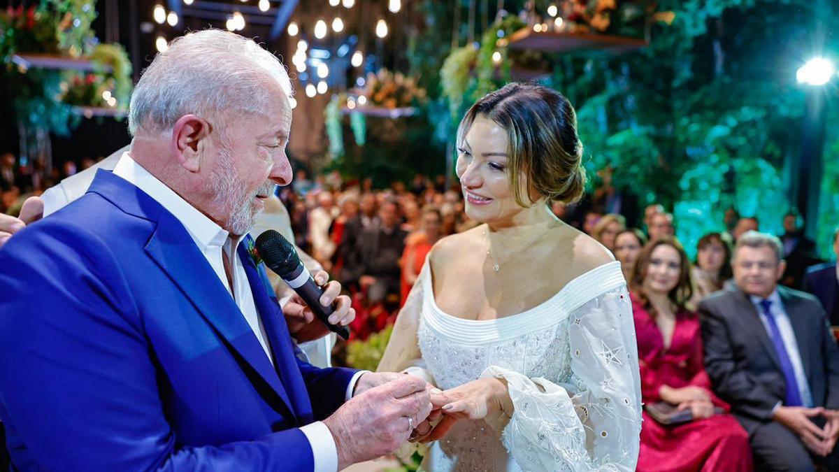 Lula y Rosângela Silva, en su boda.