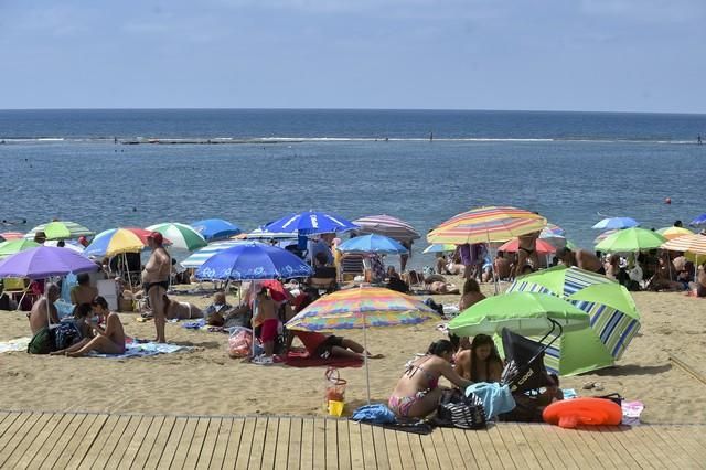 Día de playa en Las Canteras, agosto 2017