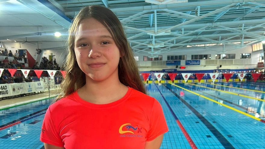 La nadadora setabense Rebeca Ferrer en el Campeonato de España, en Terrassa.