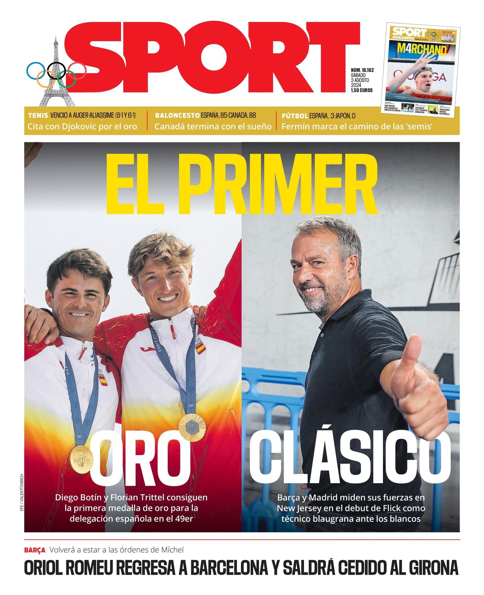 La portada de SPORT de hoy