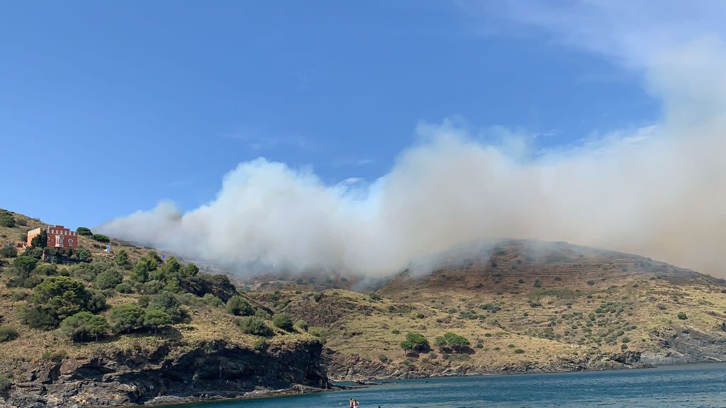 Incendi a Portbou