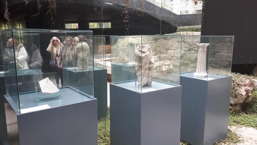 Algunas de las piezas romanas en exhibición en el museo.