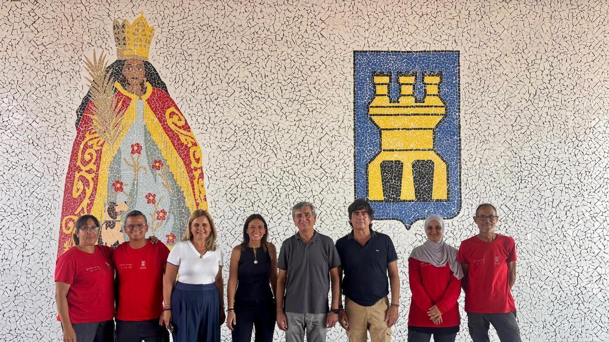 El mosaico dedicado a Santa Quitèria en el primero de los dos pasos inferiores de la antigua N-340.