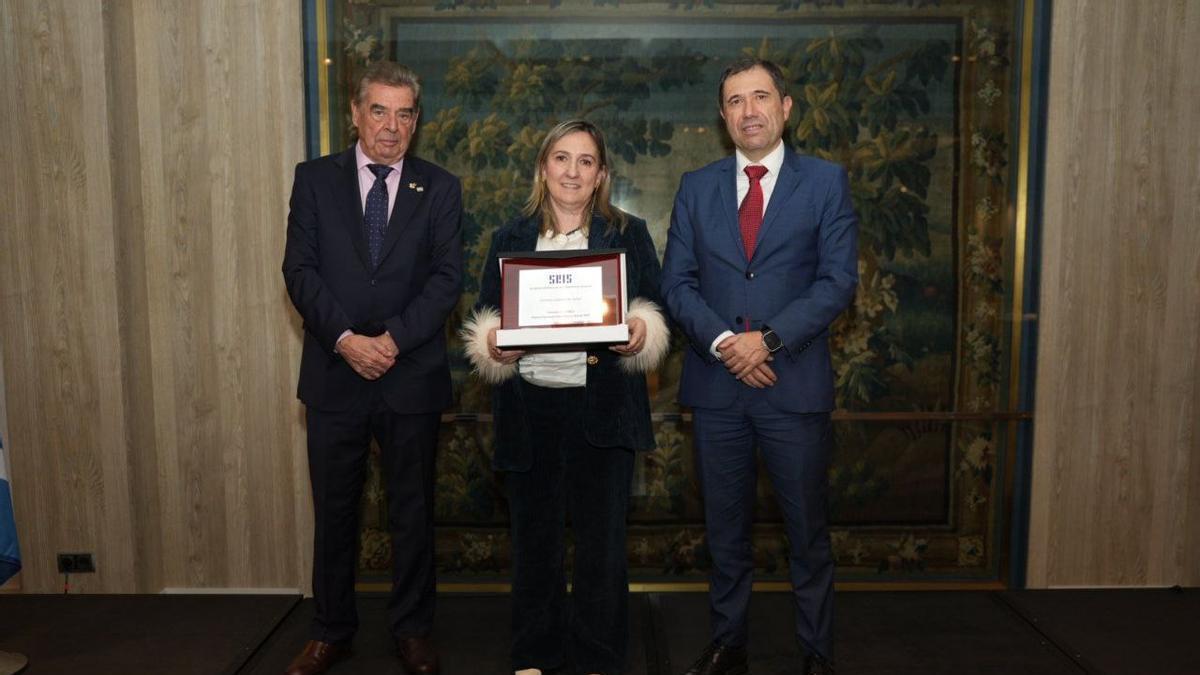 Rita Tristancho, durante la entrega del premio.