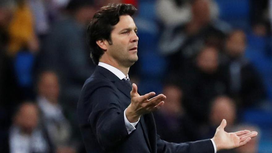 Santiago Solari, durante el Real Madrid - Ajax.