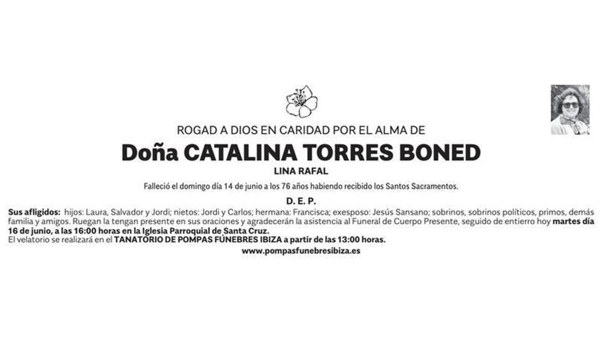 Esquela Catalina Torres Boned