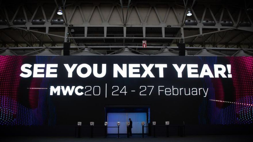 Cartel de despedida del Mobile World Congress de 2019.