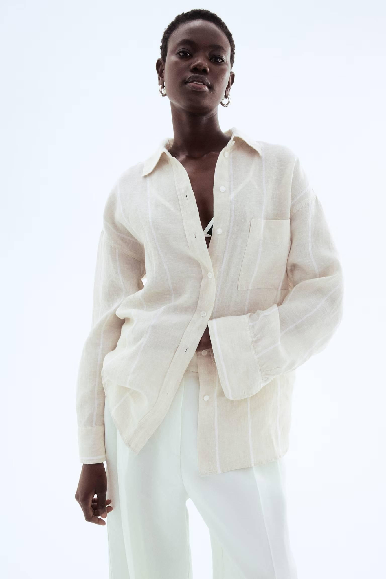 Camisa oversize de lino